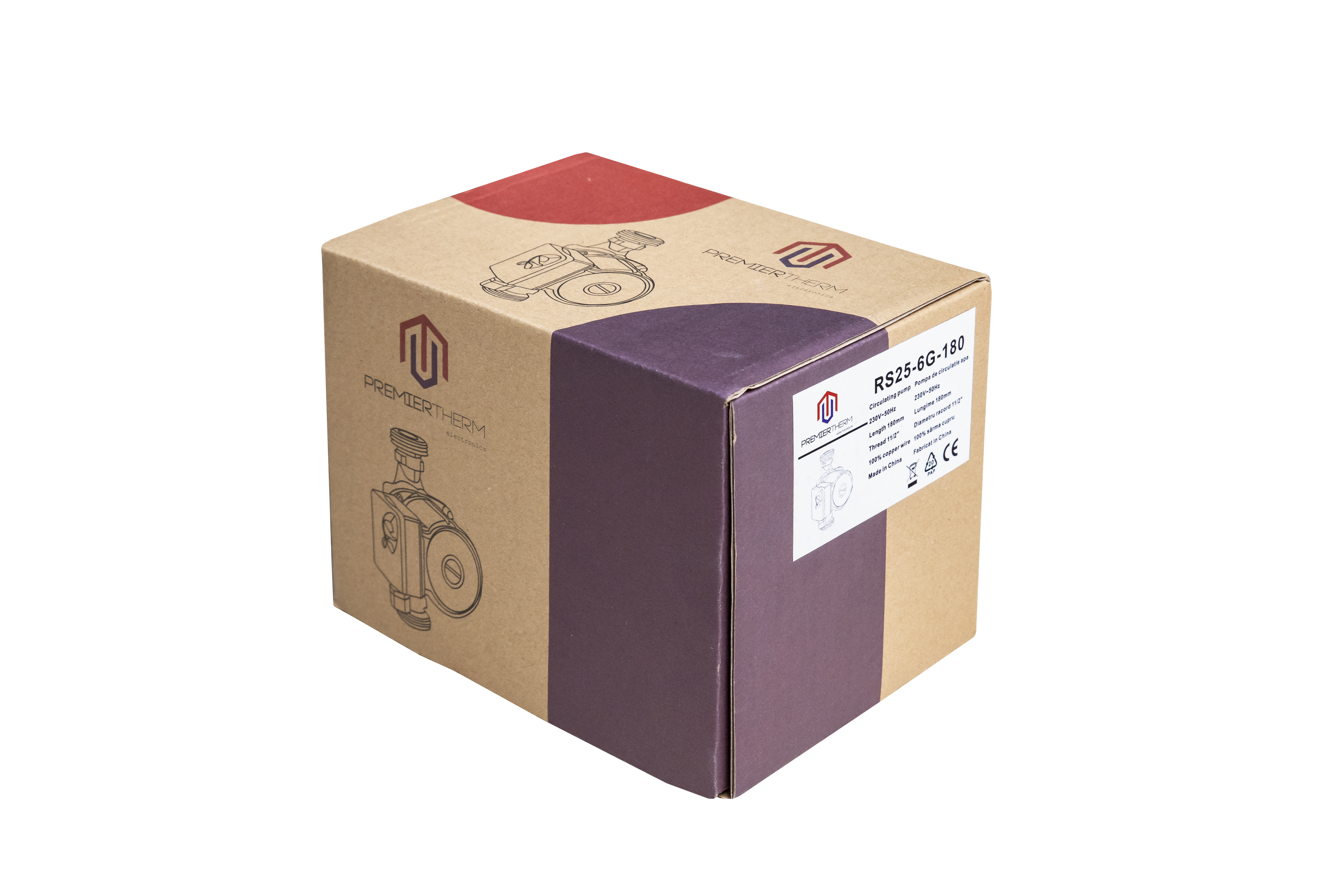 Pompa recirculare apa RS 25/4G-180, 10 Bar, 72W, ax 180 mm