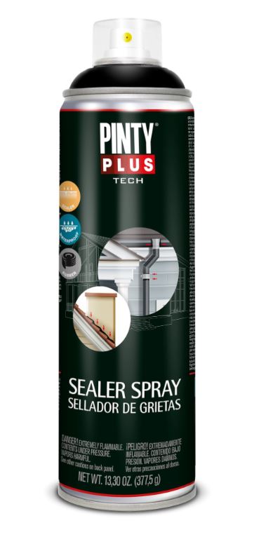 Vopsea spray pentru etansare PINTY PLUS, baza cauciuc, gri, 377.5g