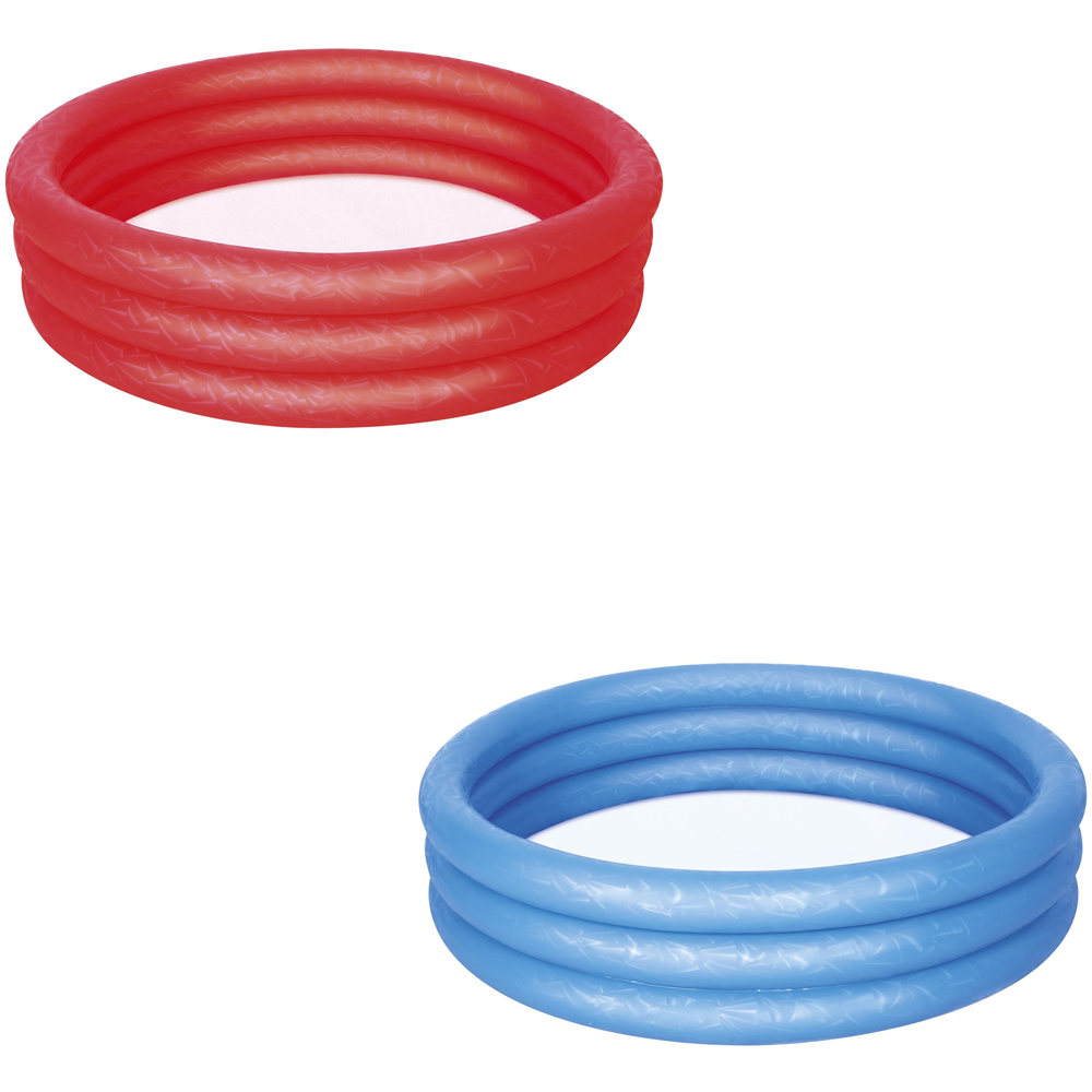 Piscina gonflabila cu 3 inele BESTWAY, D102cm, 25cm, multicolor