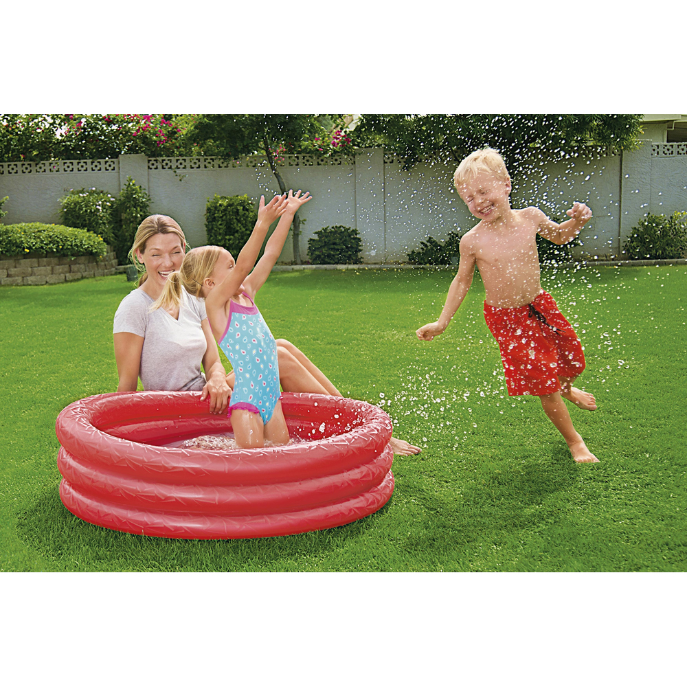 Piscina gonflabila cu 3 inele BESTWAY, D102cm, 25cm, multicolor