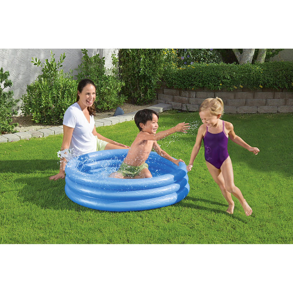 Piscina gonflabila cu 3 inele BESTWAY, D102cm, 25cm, multicolor