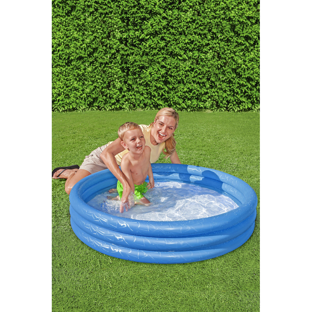 Piscina gonflabila cu 3 inele BESTWAY, D102cm, 25cm, multicolor