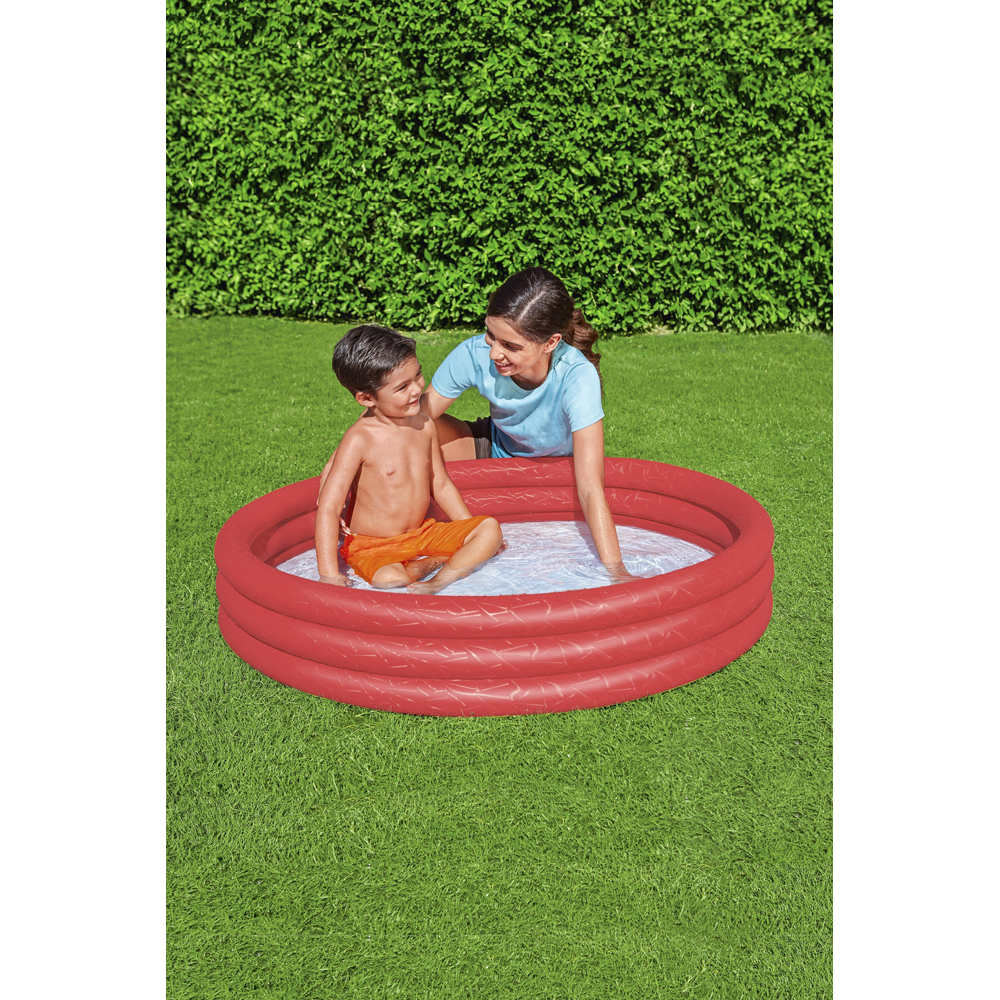 Piscina gonflabila cu 3 inele BESTWAY, D102cm, 25cm, multicolor