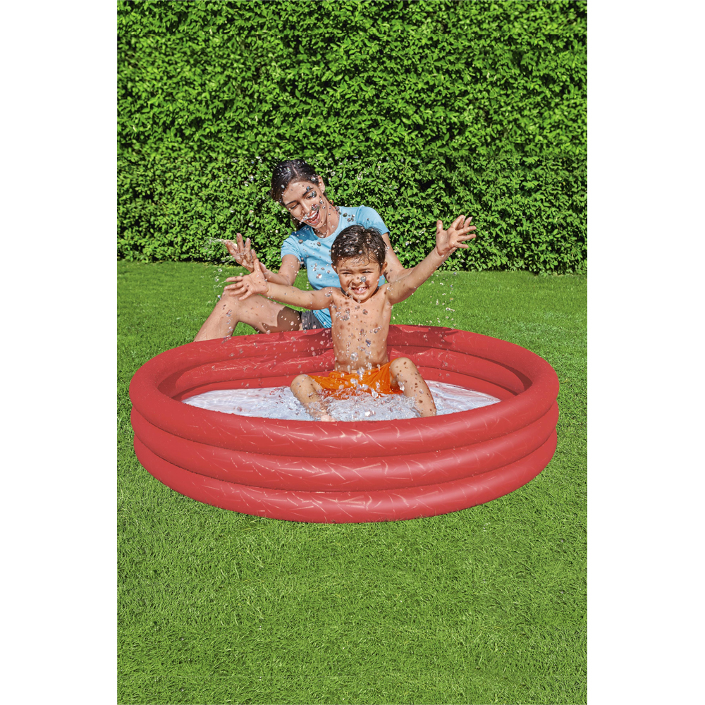 Piscina gonflabila cu 3 inele BESTWAY, D102cm, 25cm, multicolor
