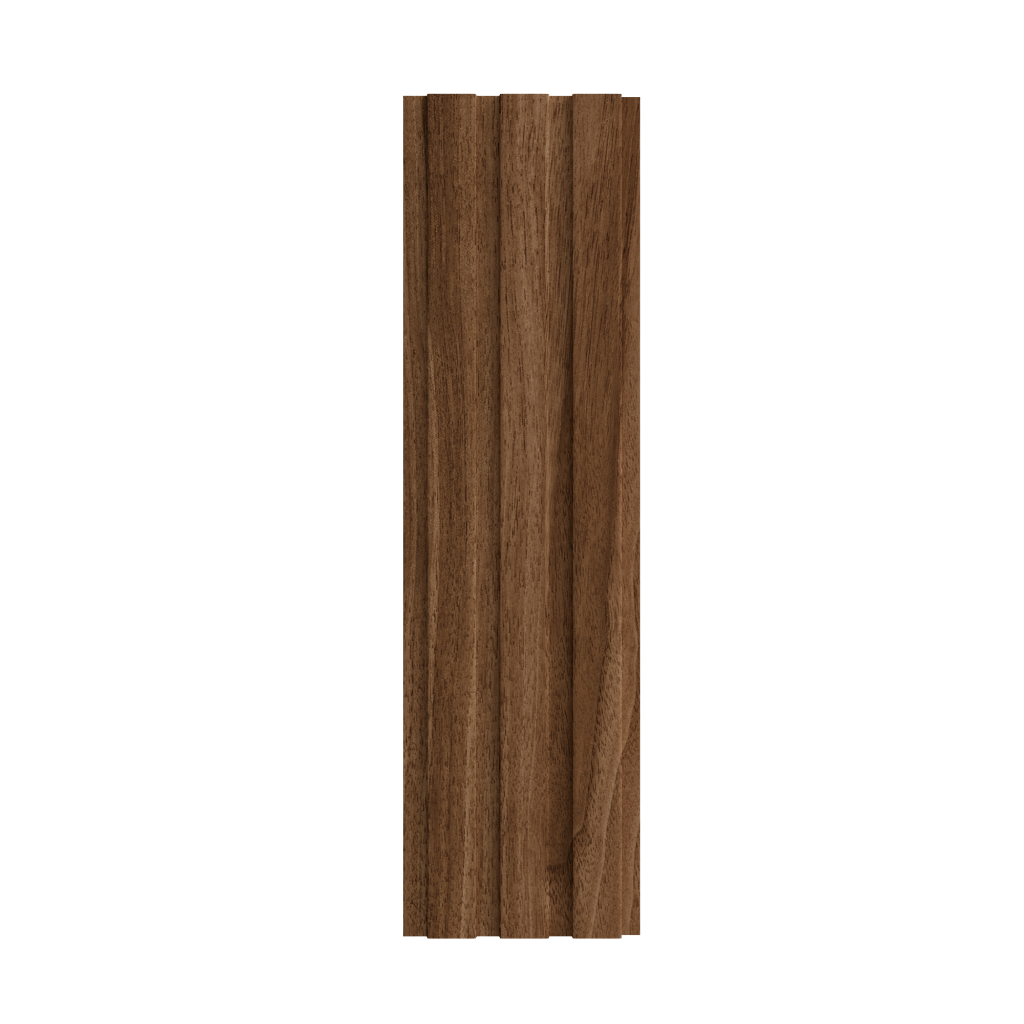 Panou riflaj decorativ, 280 cm x 12.1 cm, MDF, maro, suprafata acoperire 1.36 mp/pachet