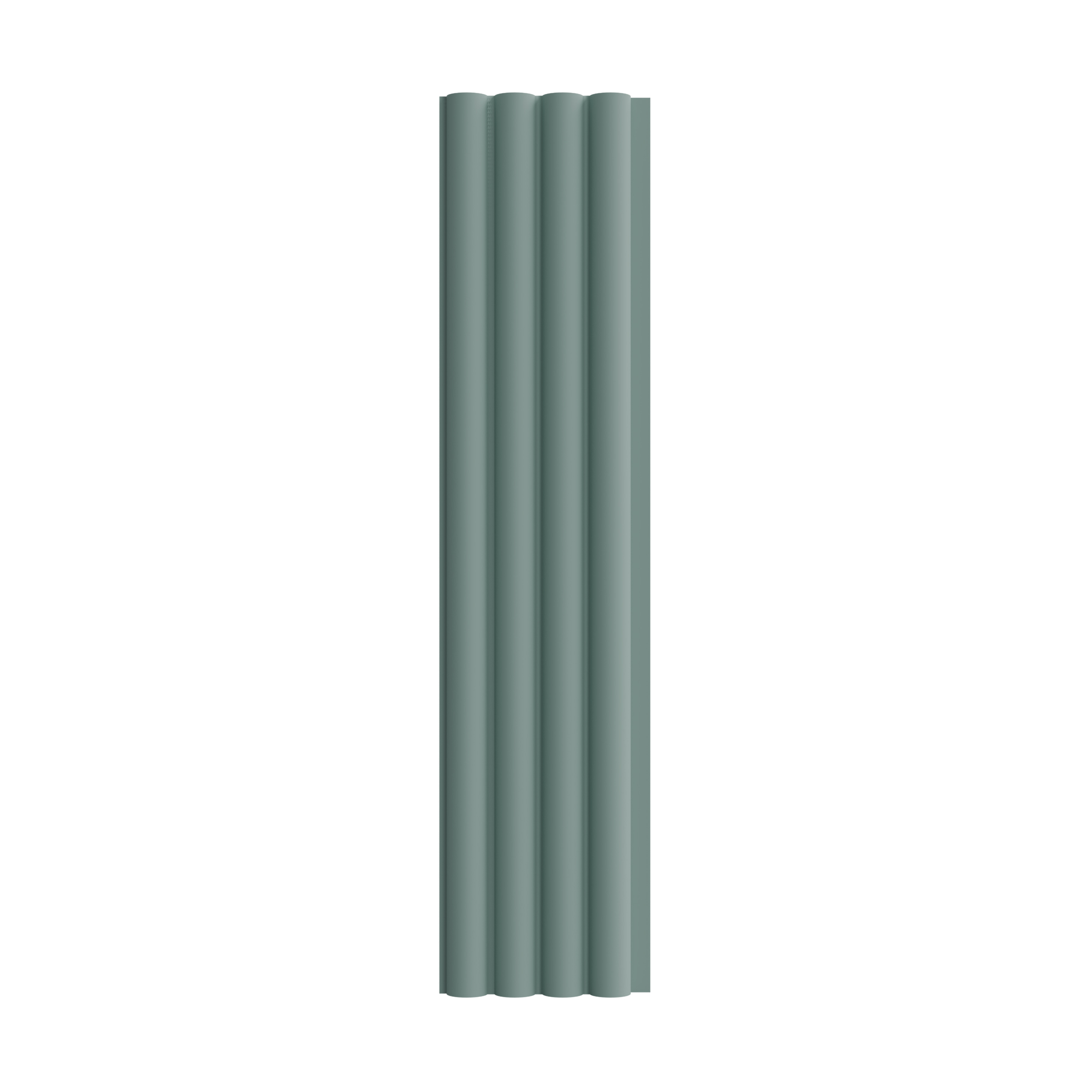 Panou riflaj decorativ, 280 cm x 10 cm, MDF, Turcoaz