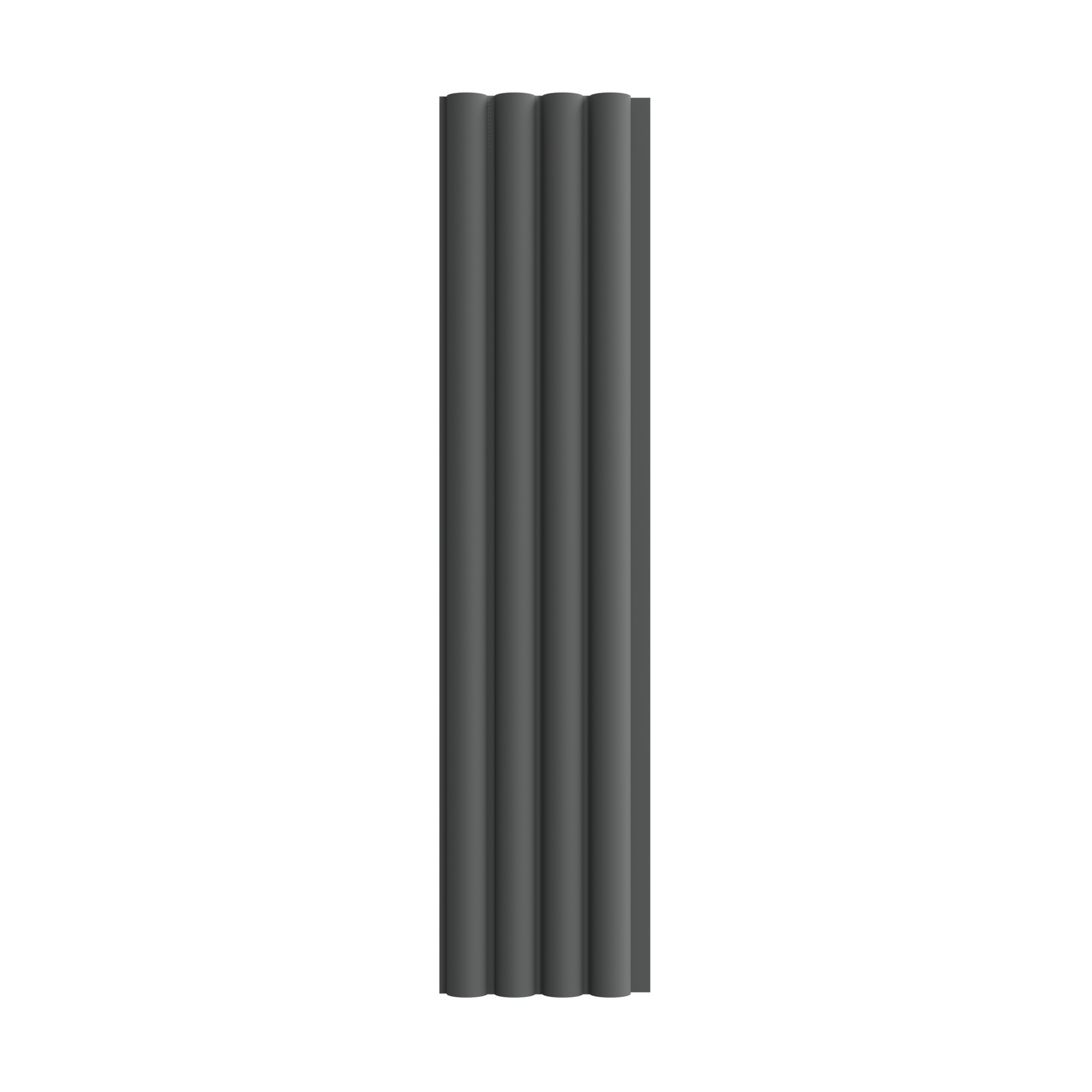 Panou riflaj decorativ, 280 cm x 10 cm, MDF, Gri