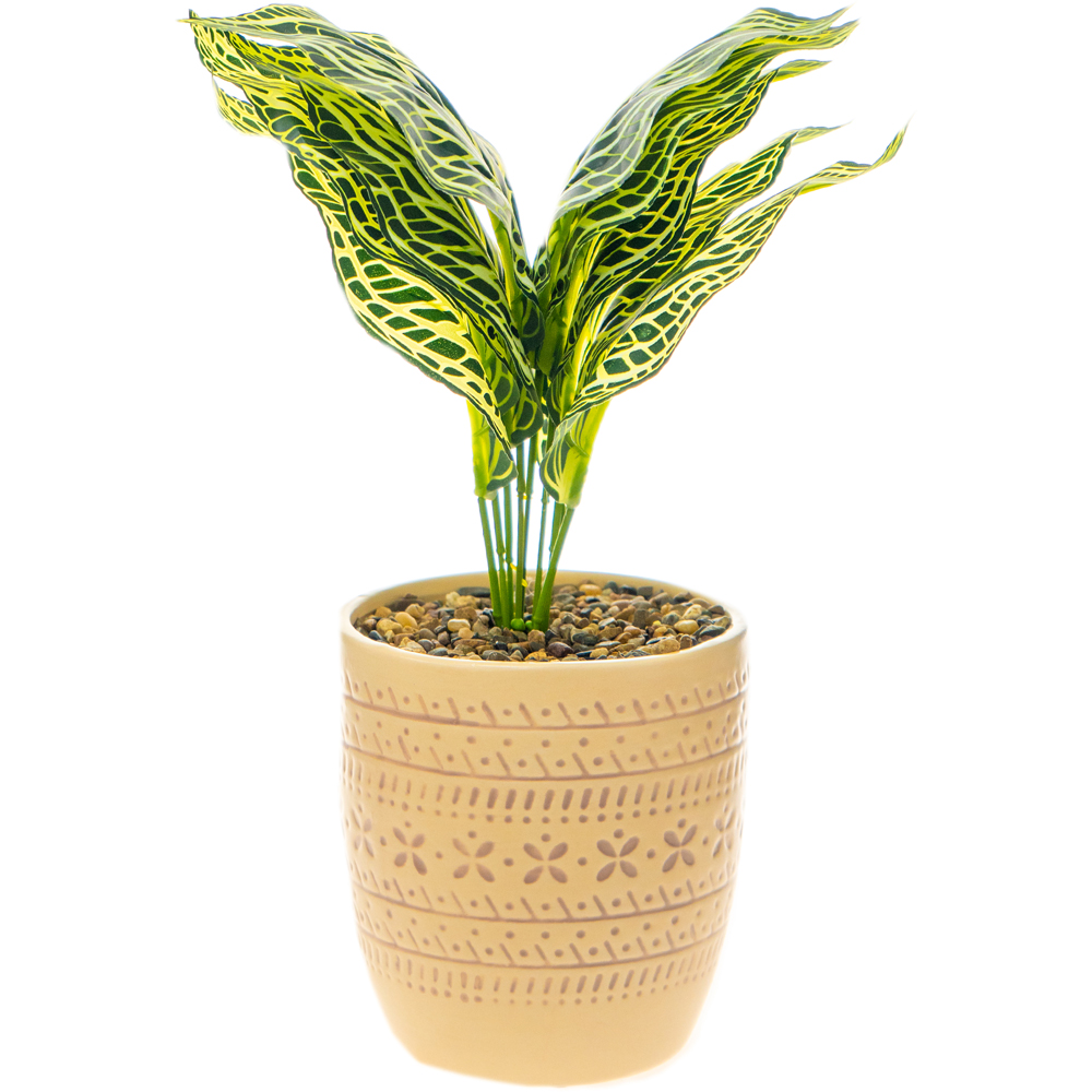 Planta artificiala verde in vas ceramic, 30 cm