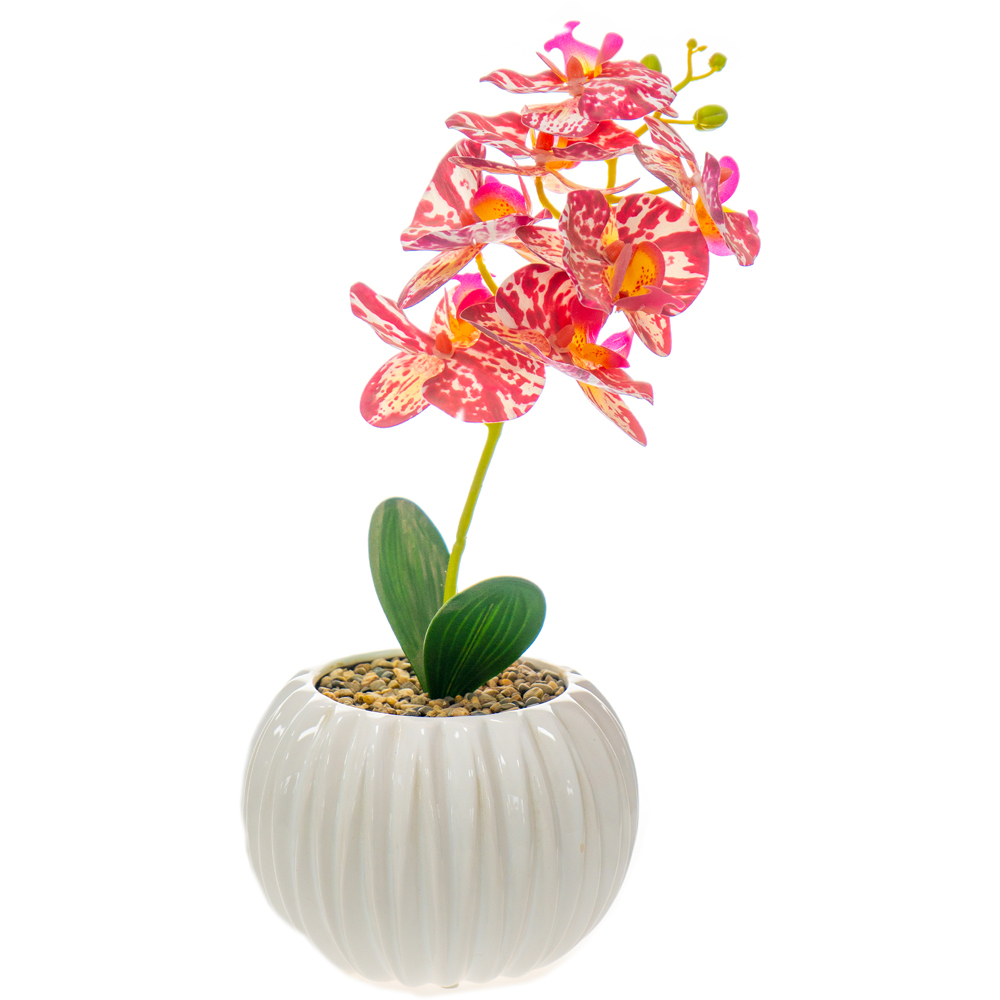 Orhidee artificiala in vas ceramic, 40 cm