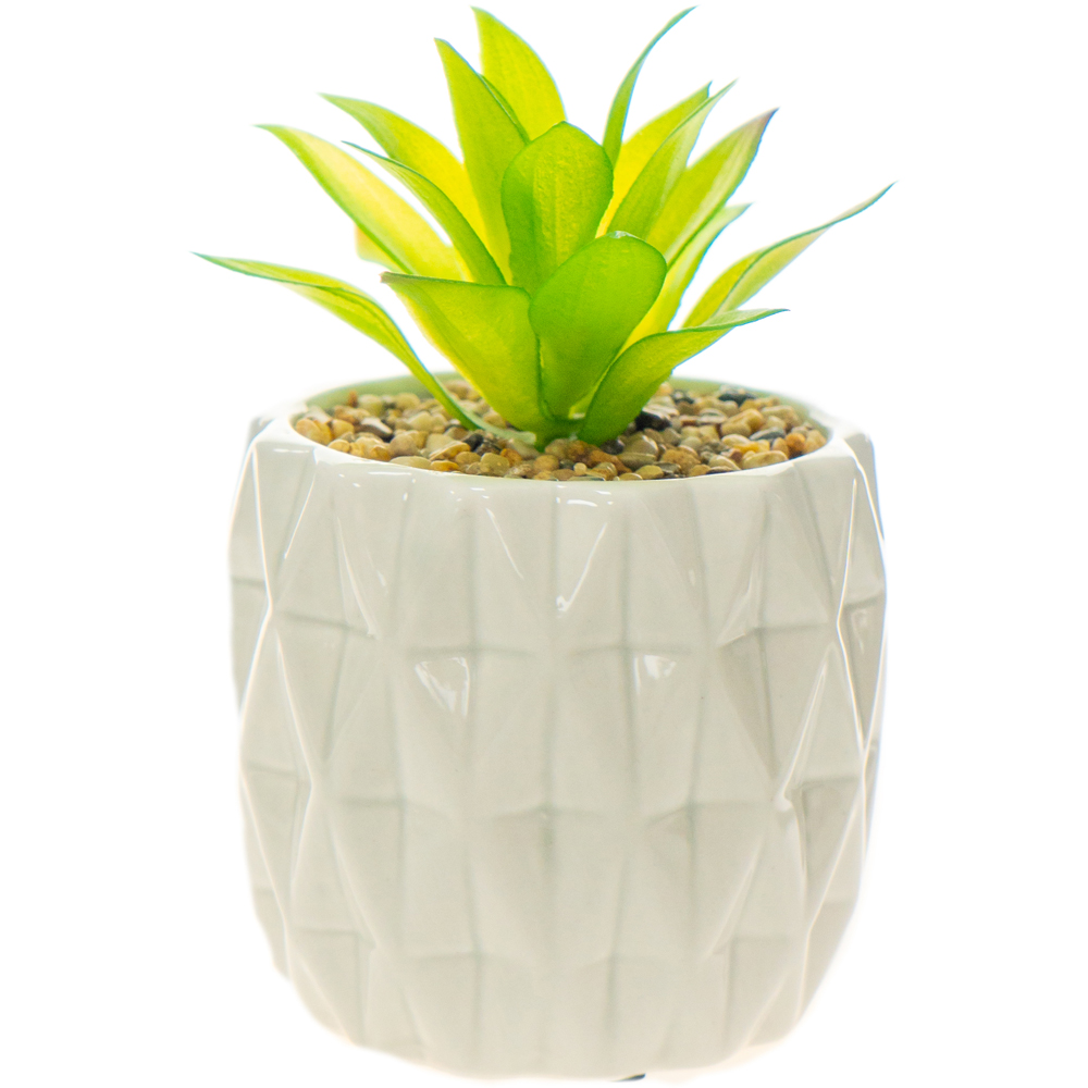 Suculente artificiale in vas ceramic, 12 cm