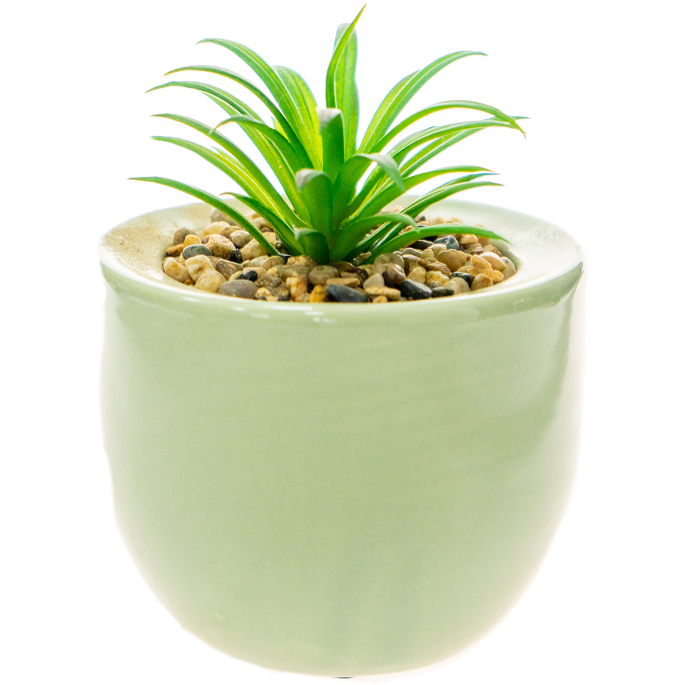 Suculente artificiale in vas ceramic, 11 cm