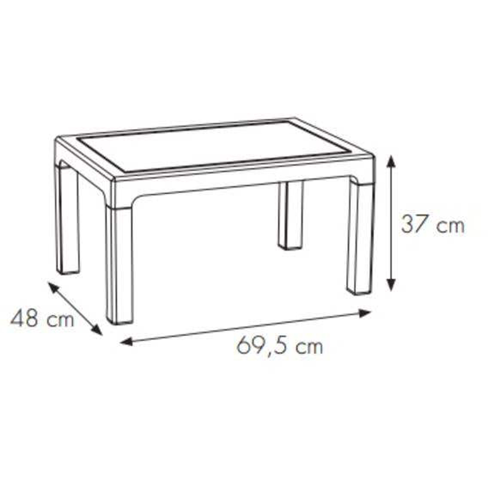 Set mobilier gradina Bica, 4 piese, perne, antracit