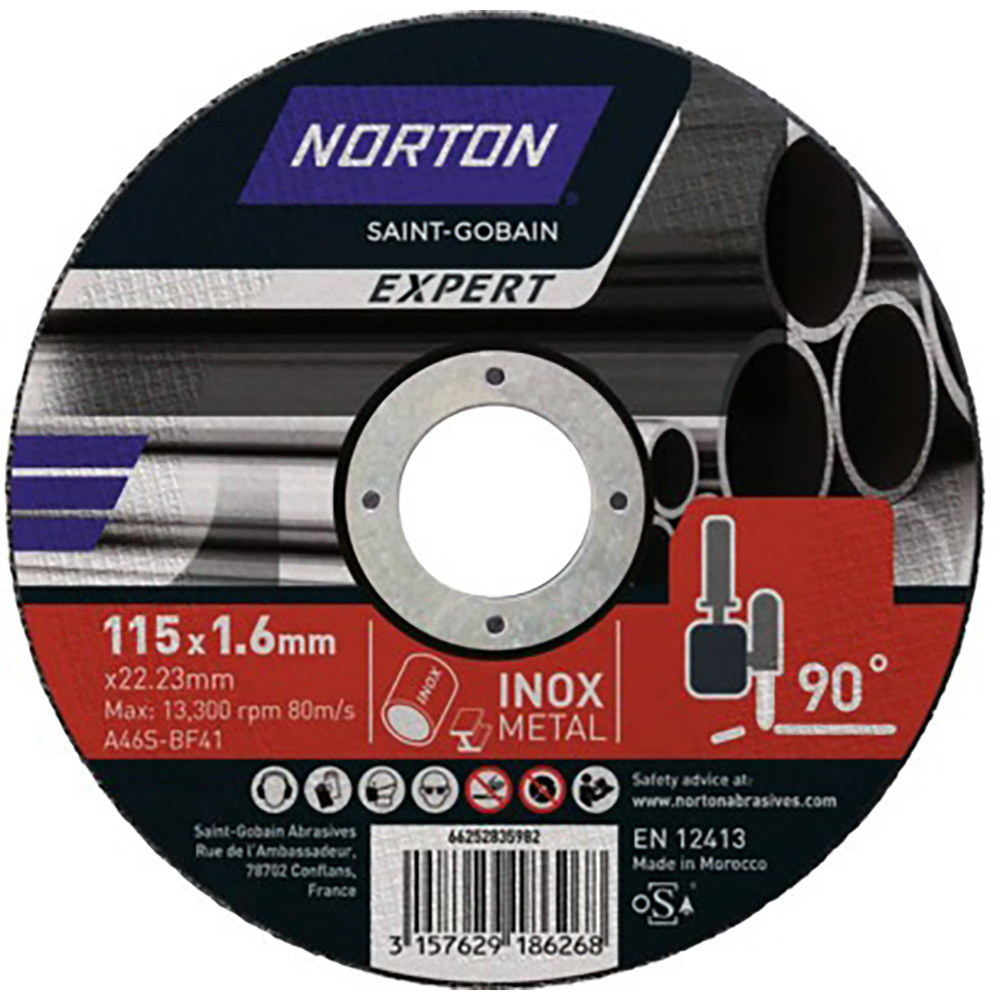 Disc debitare polizor NORTON Expert, 115 x 1.6 x 22-23 mm, oxid de aluminiu, maro