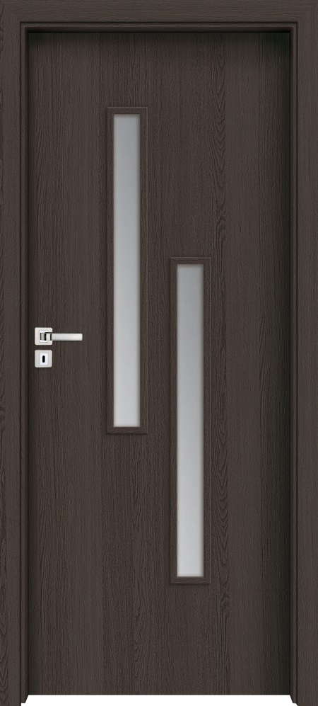 Usa interior INVADO Strada, cu geam, dreapta, MDF, 64.4 x 204 cm, antracit