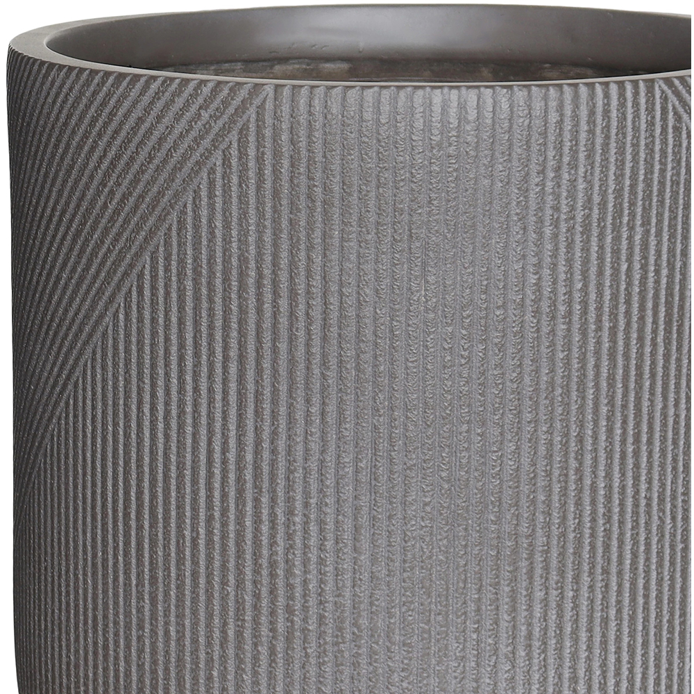 Ghiveci flori VERVE, lut, D 30 cm, gri