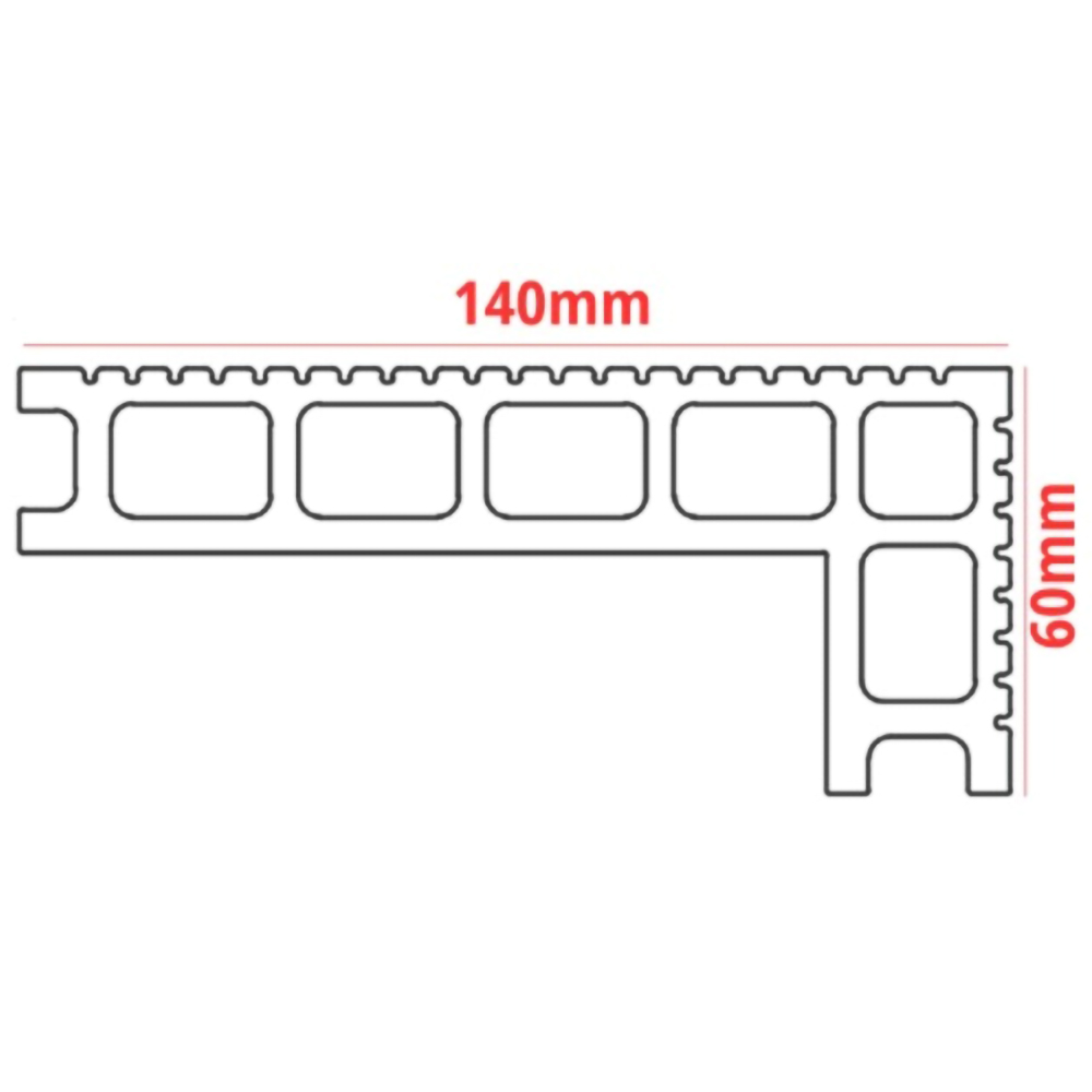 Profil WPC coltar inchidere, 220 x 14 x 6 cm, maro inchis