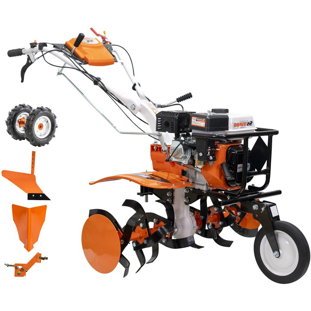 Motosapa Ruris Bravo, motor 4 timpi, 8.5 CP, benzina, 2 viteze inainte + 1 inapoi, portocaliu
