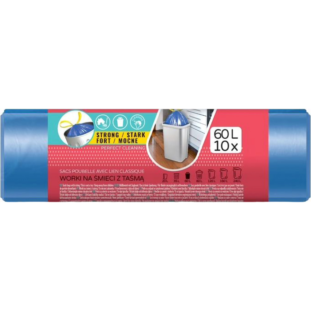 Saci menajeri VIGO Standard, 10 bucati, 60 l, albastru