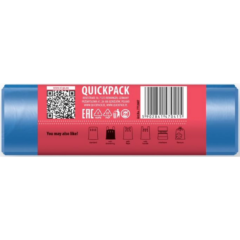 Saci menajeri VIGO Standard, 10 bucati, 60 l, albastru