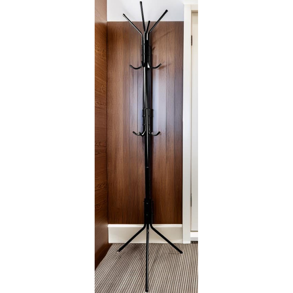 Cuier Kiko, metal, 50 x 50 x 170 cm, negru