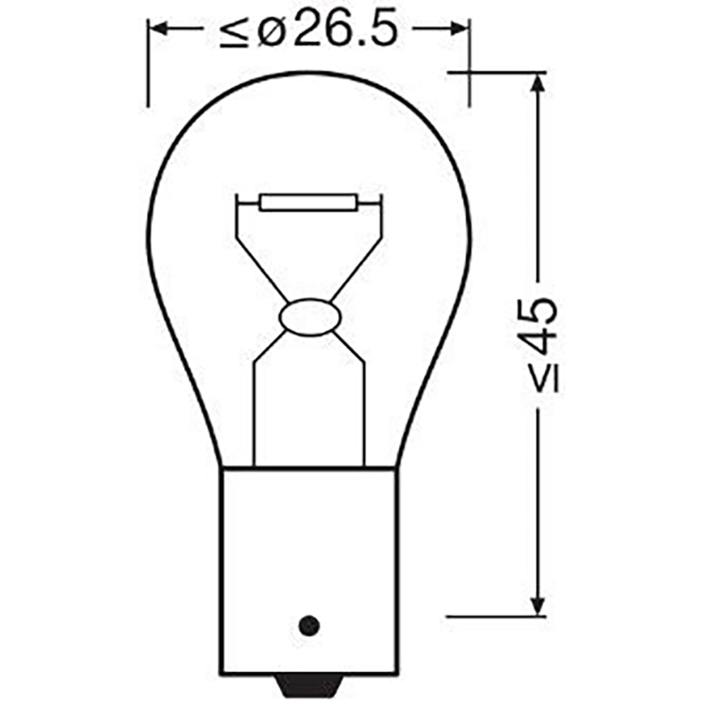 Bec semnalizator OSRAM, 12 V, 21 W, PY21W, soclu BAU15S, galben