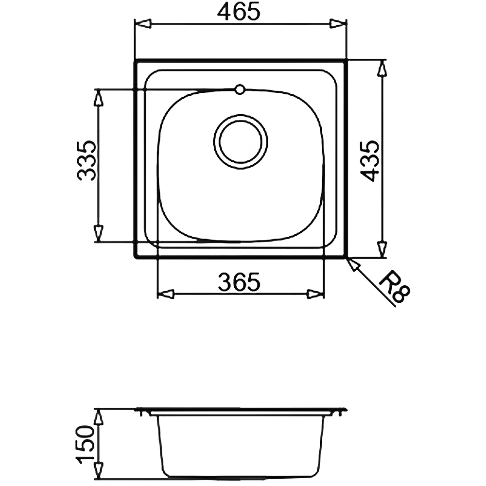 Chiuveta bucatarie Cooke & Lewis Bundt, 1 cuva, inox