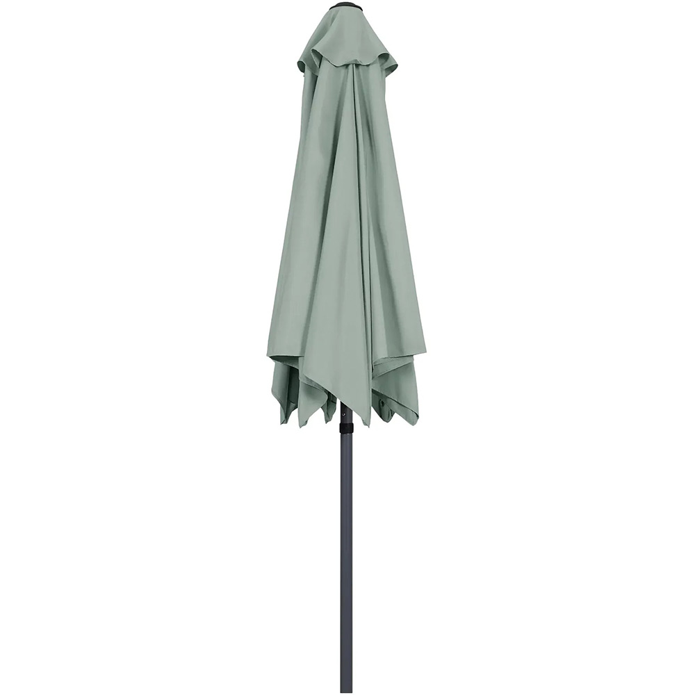Umbrela gradina inclinabila GOODHOME Kasane, 2.5 m, UPF30, deschidere tip manivela, aluminiu si poliester, turcoaz