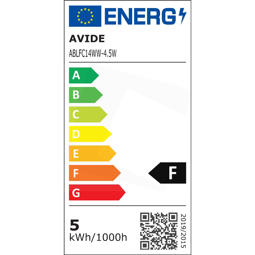 Bec LED AVIDE, E14, 4.5W, 470lm, lumina calda