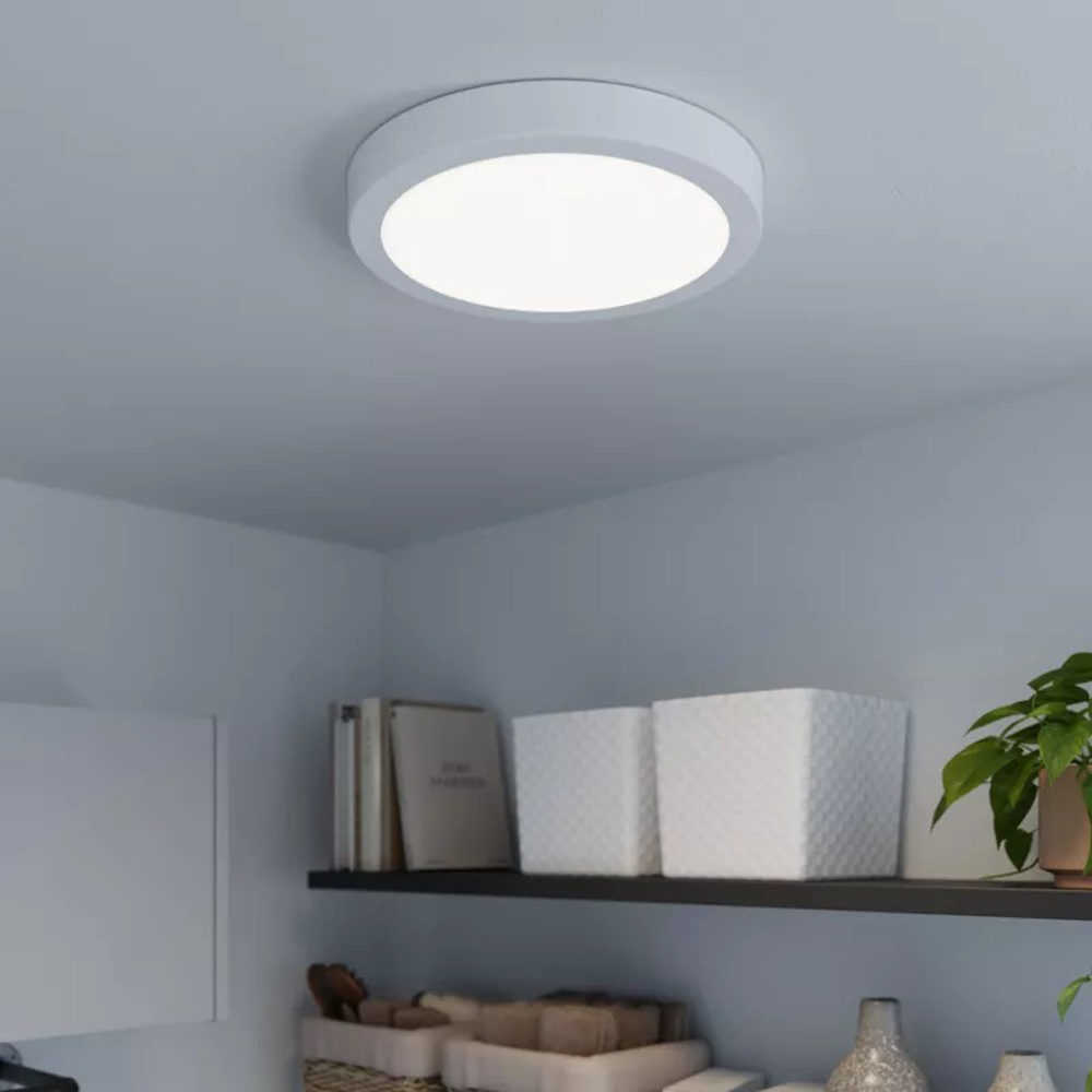 Plafoniera LED AiUS GoodHome, rotunda, 30 cm, alb