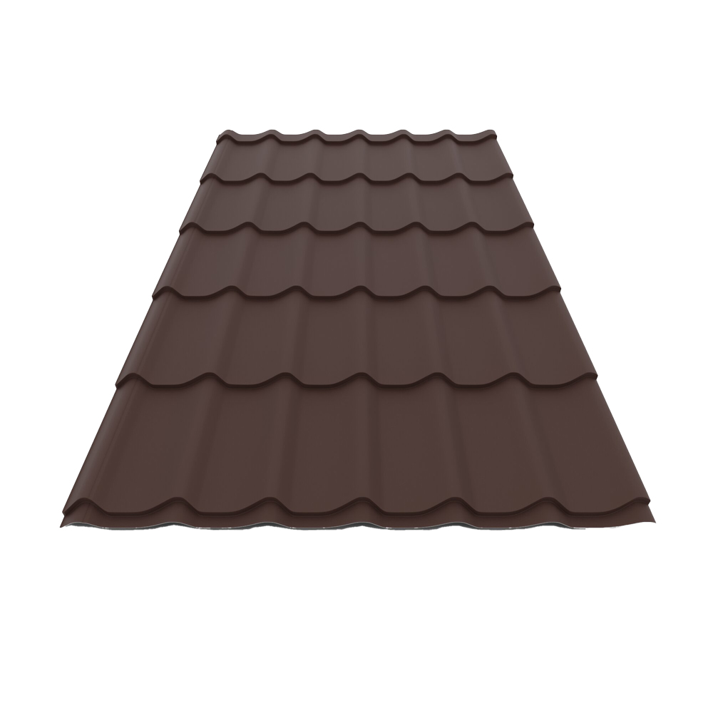 Tigla metalica Smart, maro mat (RAL 8017), 0.4 mm, 120 x 185 cm