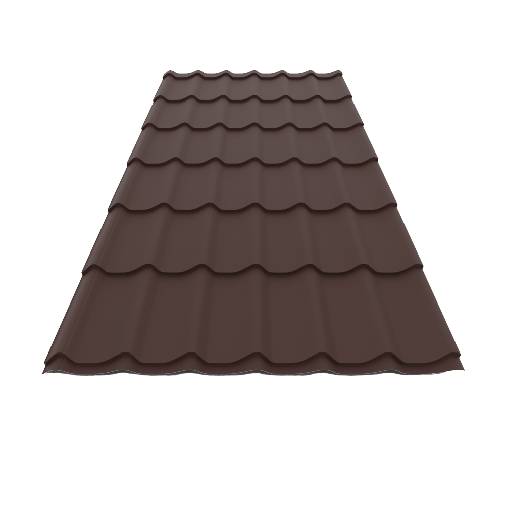 Tigla metalica Smart, maro mat (RAL 8017), 0.4 mm, 120 x 220 cm