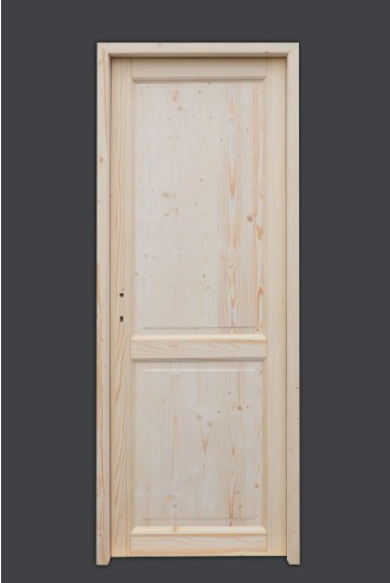 Usa interior Aris, fara geam, dreapta, lemn masiv, 68 x 205 cm, maro