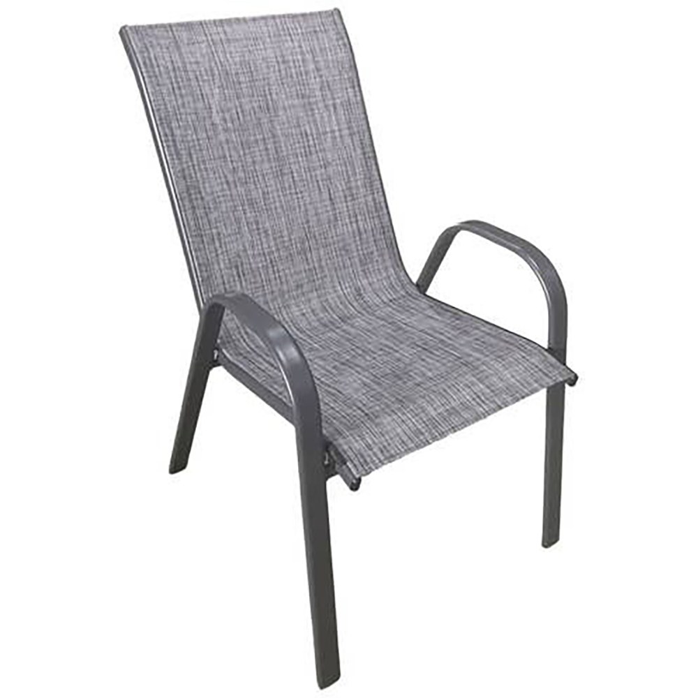 Scaun gradina si terasa Garden Star, otel, 54 x 70 x 92 cm, gri