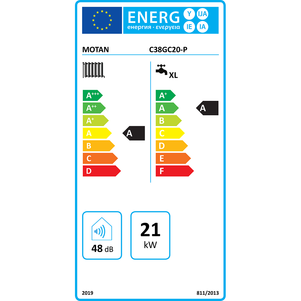 Centrala termica pe gaz in condensare MOTAN MKDENS C38GC20-P, 22.5kW, alb