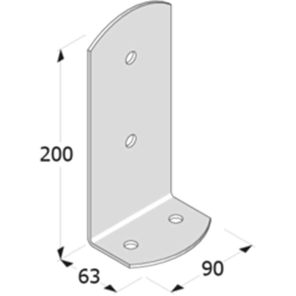 Vinclu imbinare DMX 4938090, otel, 90 x 200 x 3mm