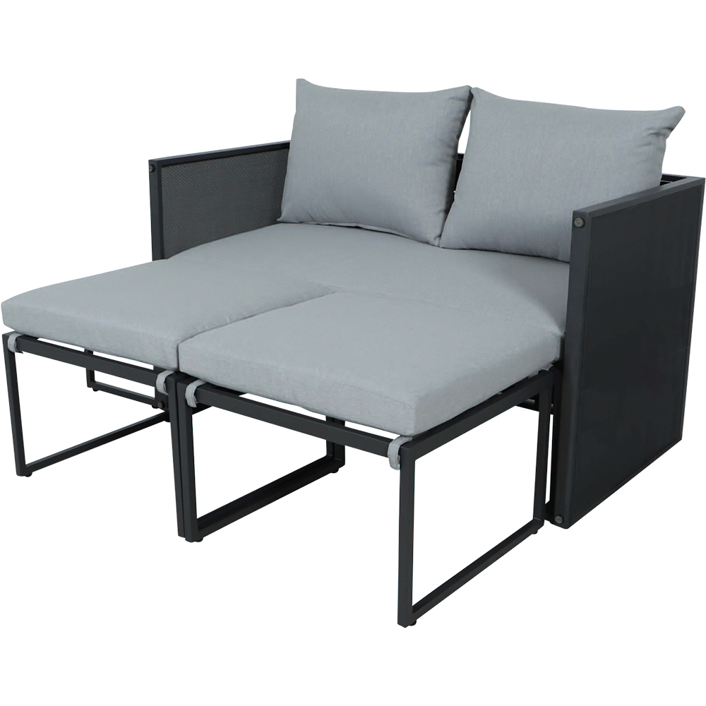 Set mobilier modular gradina INCA, 4 piese, gri
