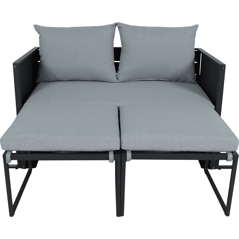 Set mobilier modular gradina INCA, 4 piese, gri