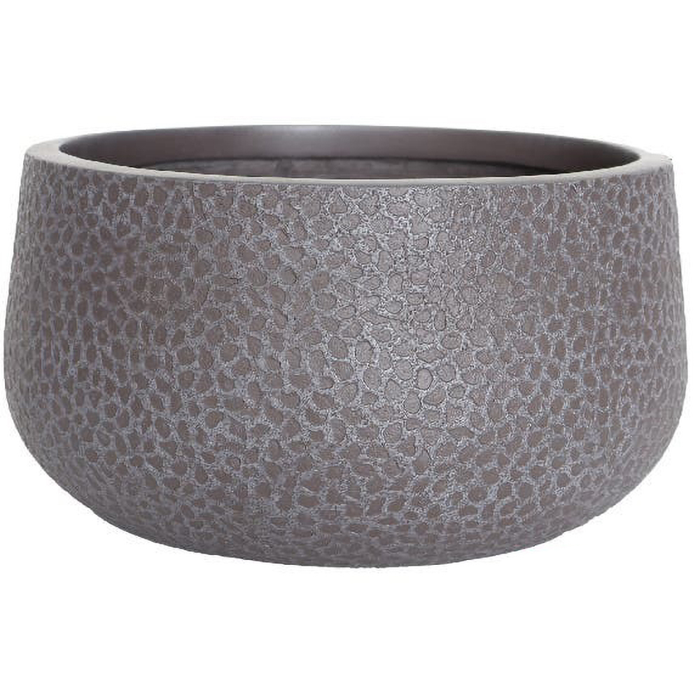 Ghiveci flori VERVE, lut, D 32 cm, gri