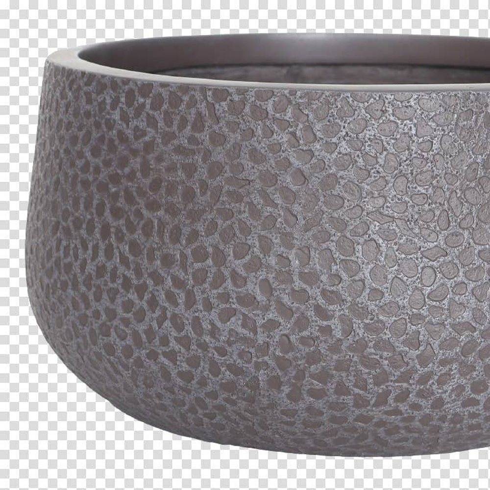 Ghiveci flori VERVE, lut, D 32 cm, gri