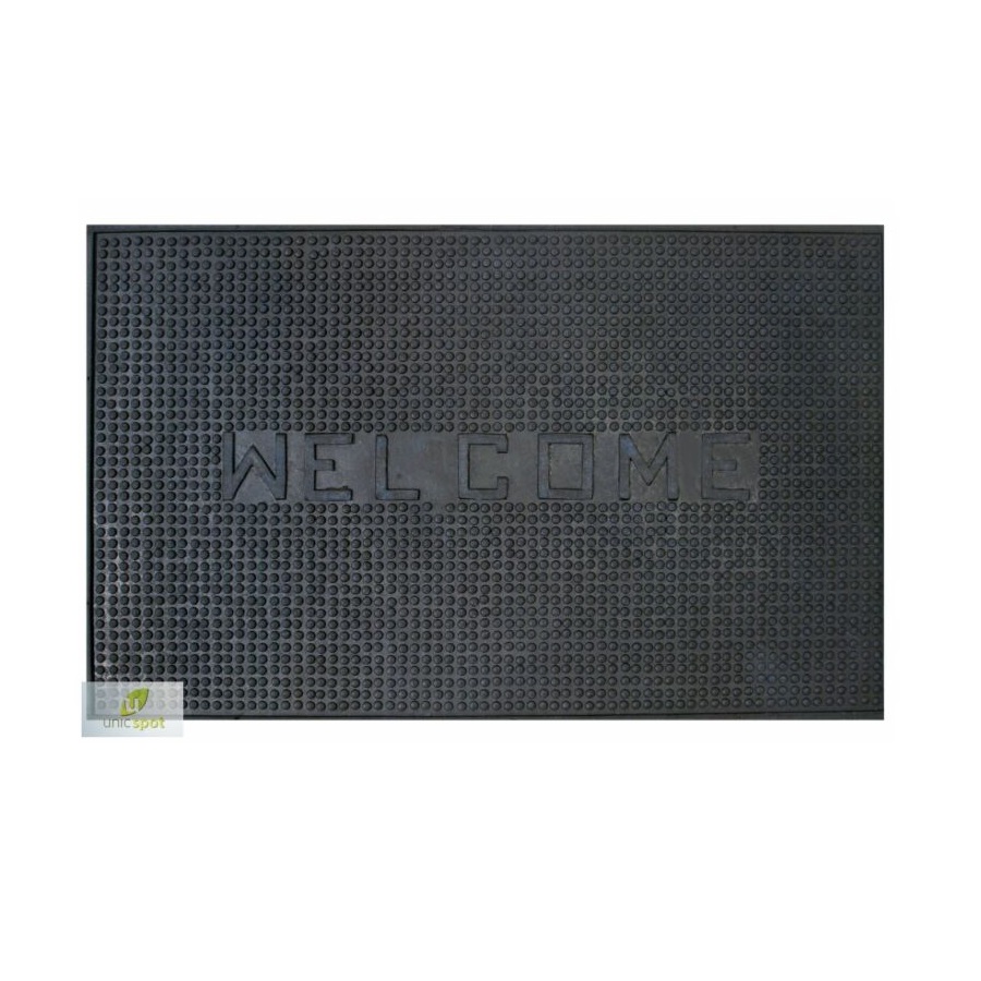 Covoras intrare UNIC SPOT Welcome, 40 x 60 cm, cauciuc, negru