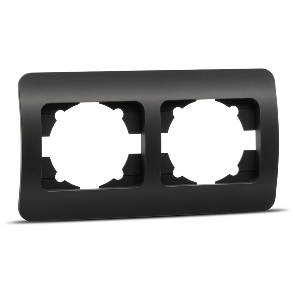 Rama ELBI, 2 module, IP20, negru