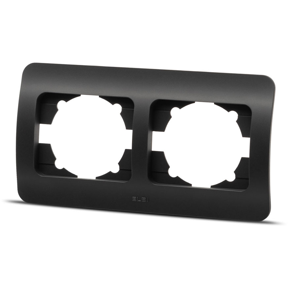 Rama ELBI, 2 module, IP20, negru