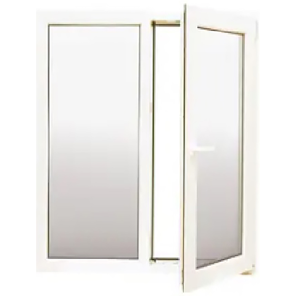 Fereastra termopan PVC, Alb,  camere, 100 x 100 cm, Dreapta, Simpla deschidere