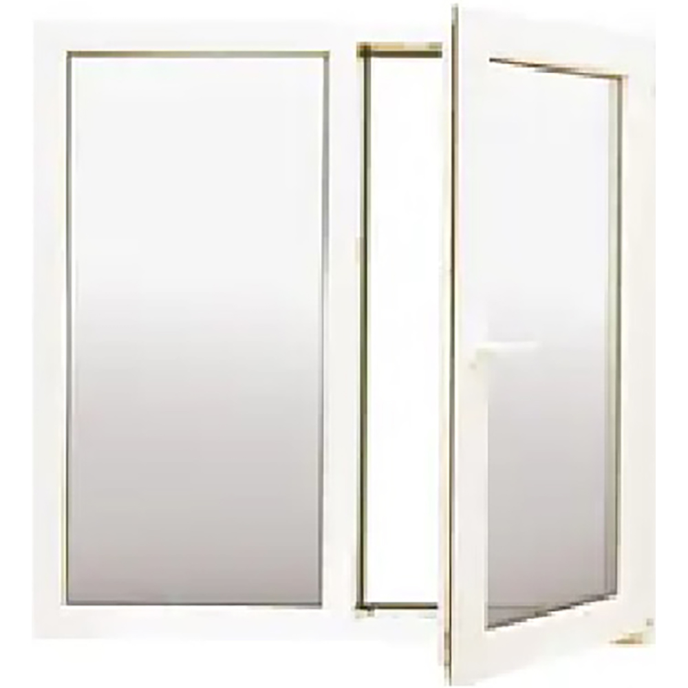 Fereastra termopan PVC, Alb,  camere, 116 x 116 cm, Dreapta, Simpla deschidere