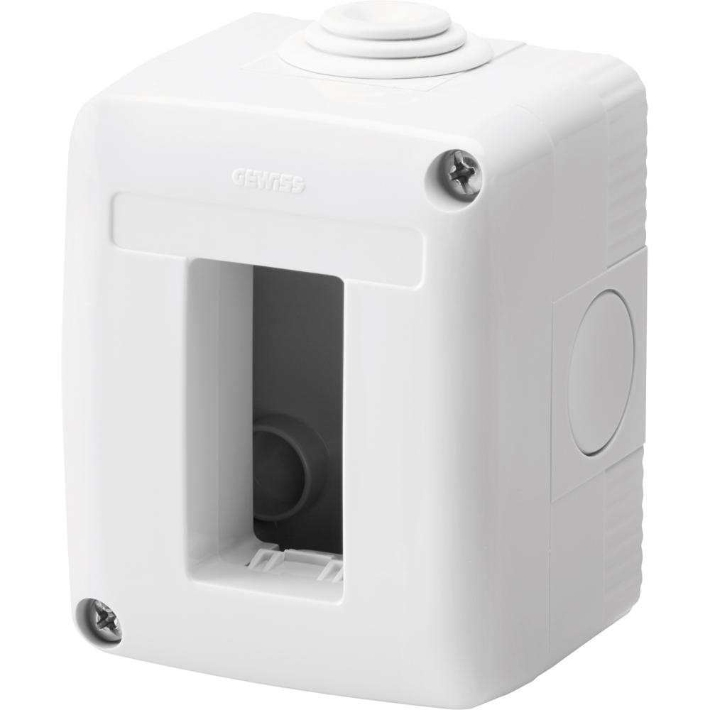 Doza aparataj GEWISS GW27001DY, aparenta, 1 modul, gri