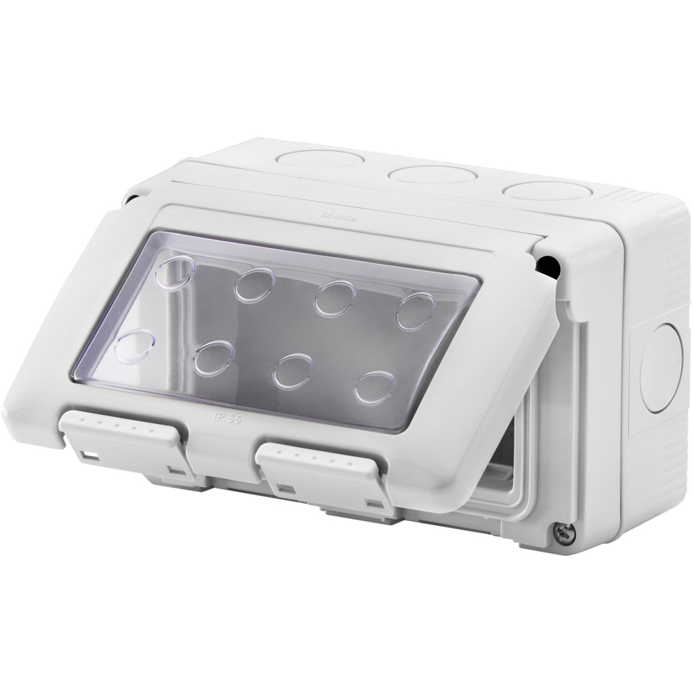 Doza GEWISS GW27044DY, 4 module, IP55, gri
