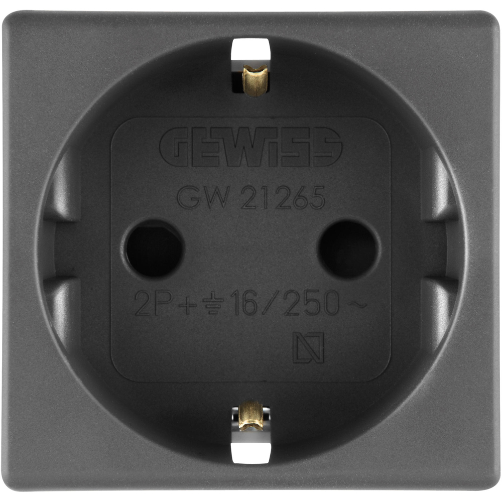Priza electrica GEWISS GW21265DY02, interior, incastrat, IP40, 16A, negru