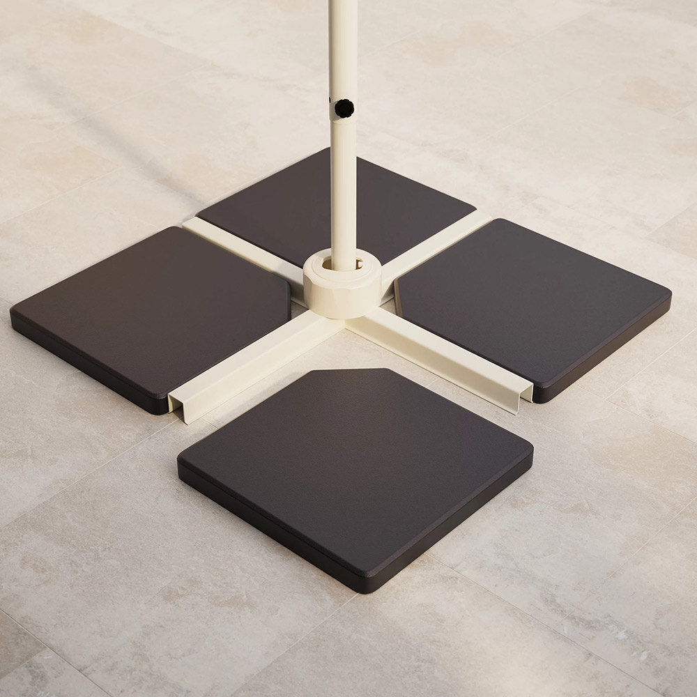 Dala contragreutate suport umbrela GOODHOME Moku, 50 x 50 x 5 cm, 25kg, beton, negru