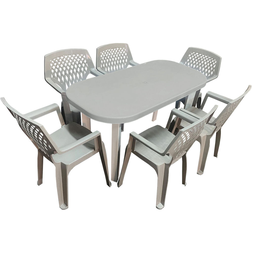 Set mobilier gradina Napochim, 7 piese, bej