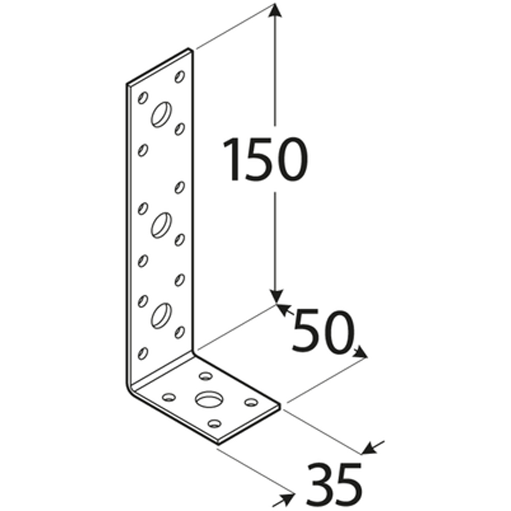 Coltar DMX, 150 x 50 x 35 x 2.5 mm, otel